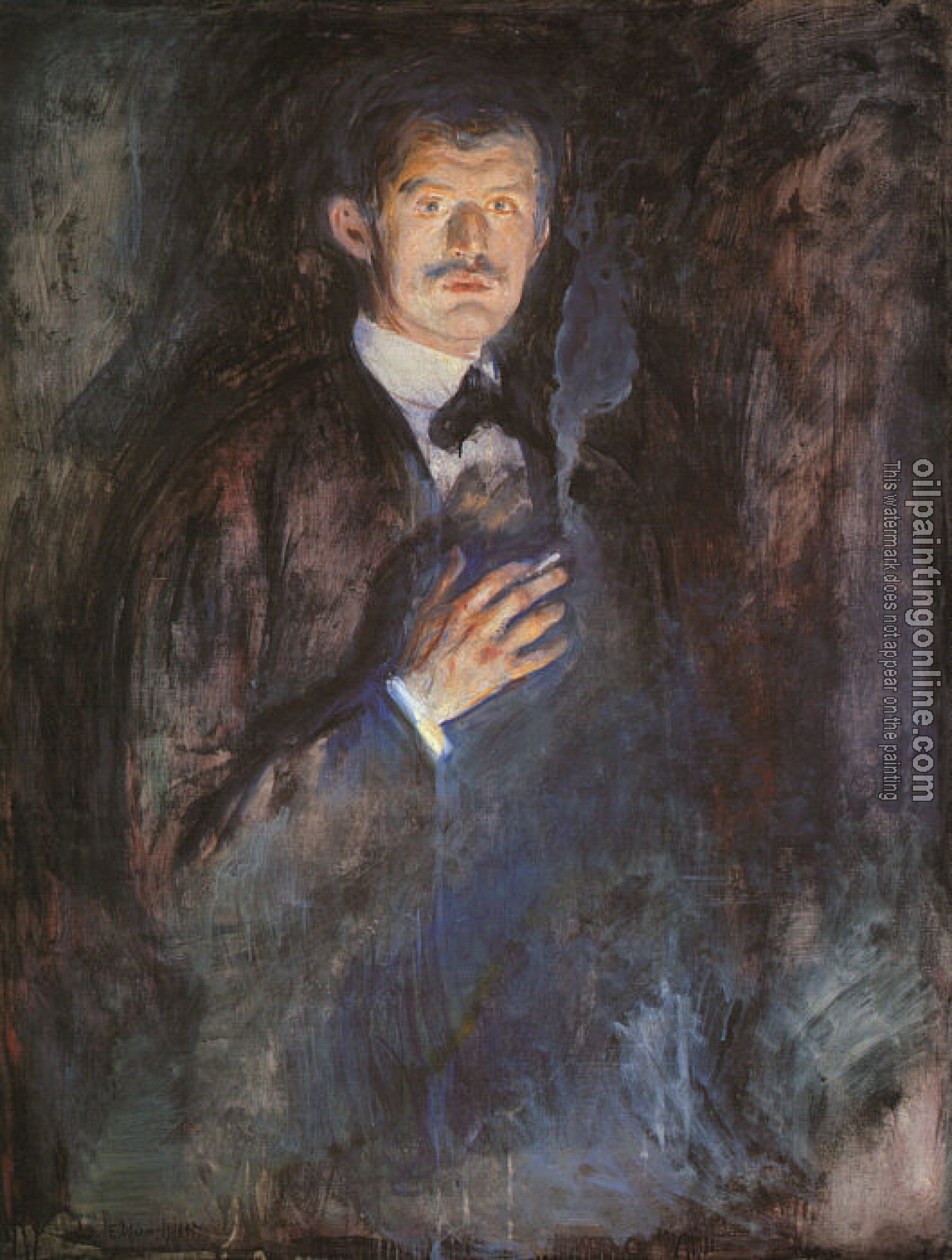 Munch, Edvard - Self-Portrait with a Burning Cigarette